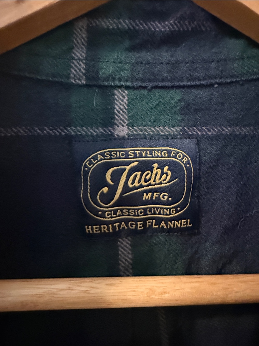 Jachs Heritage Flannel - Blue & Green Plaid